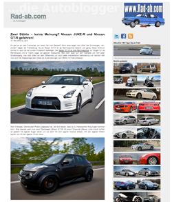 Juke-R und GT-R bei rad-ab.com