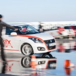 Freudiges Wiedersehen: im Suzuki Swift Sport über den Sachsenring